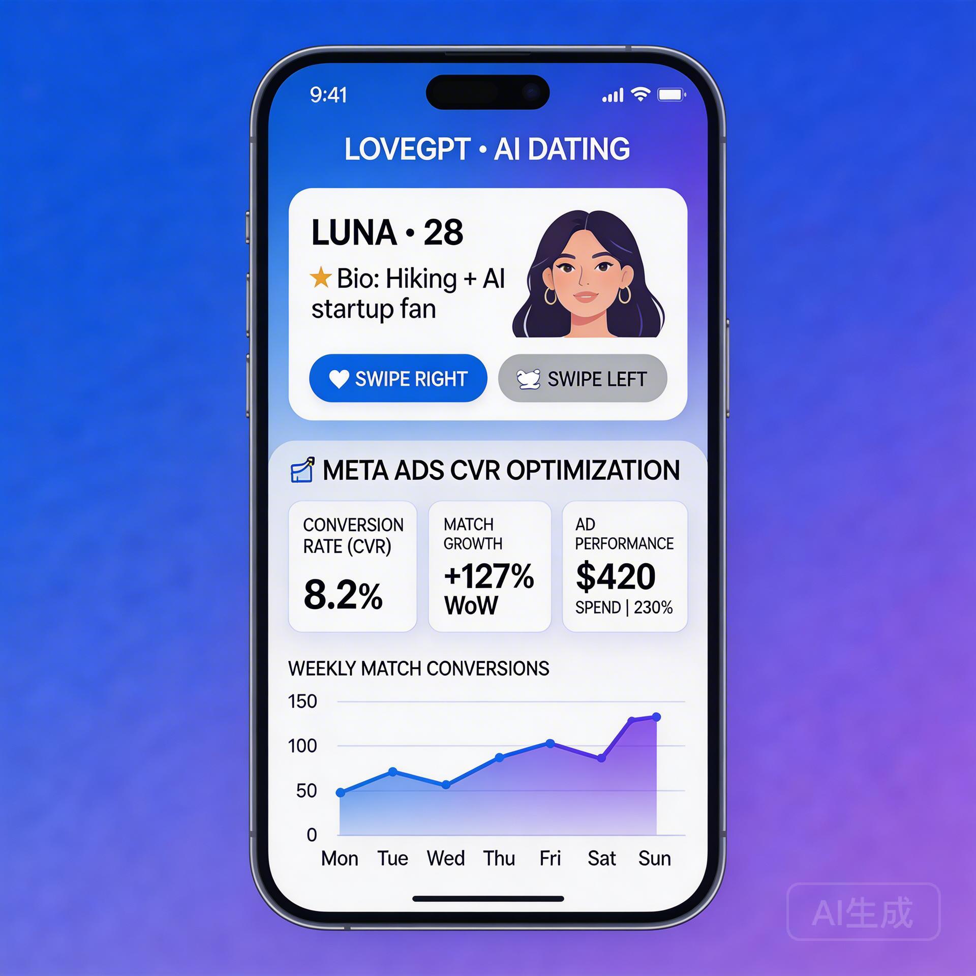 AI dating app Meta ads strategy dashboard 2026